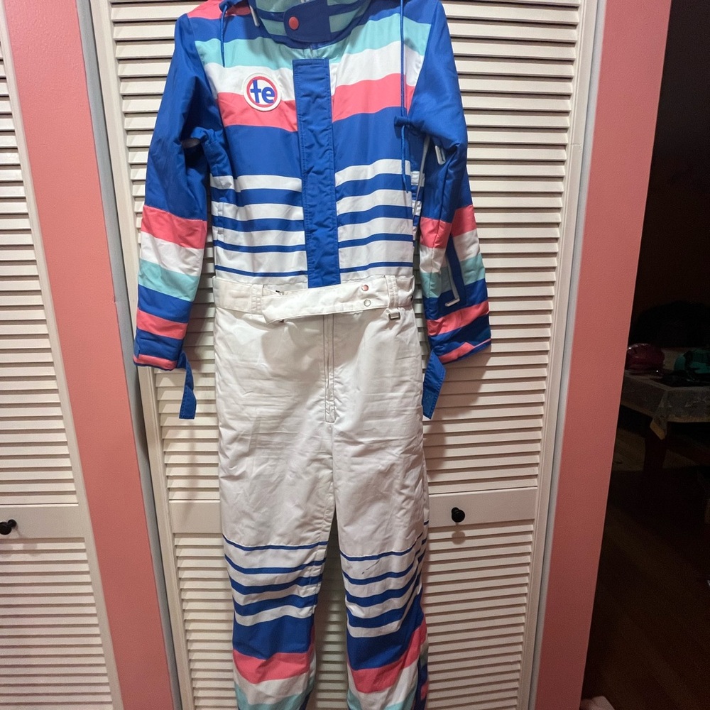 Tipsy Elves Blue and White Striped Snow Suit